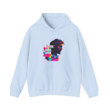 Jesus colorful - Blessed- saved- loved
