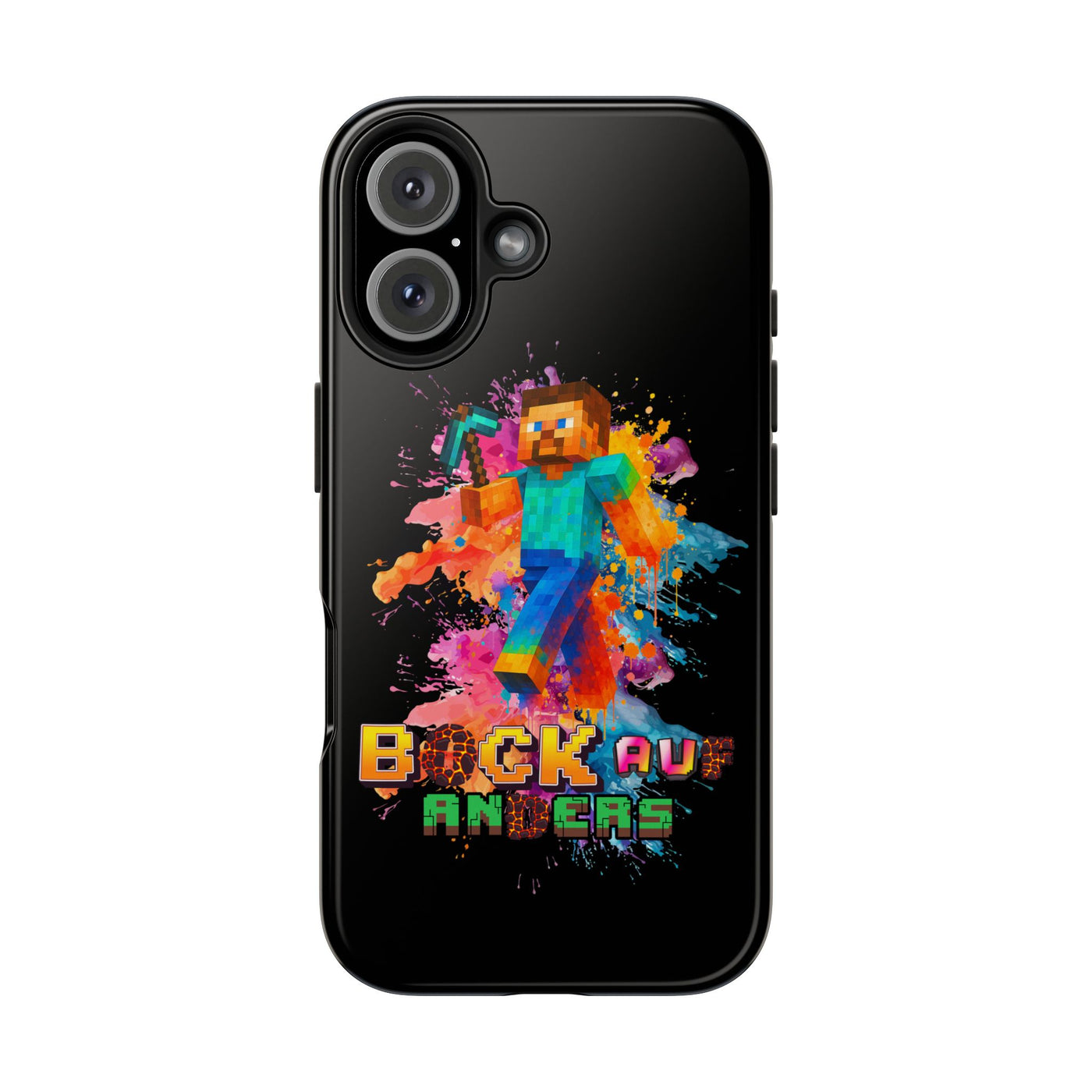 Minecraft Inspired Tough Phone Case - Handyhülle  "Bock auf anders" Colorful Gamer Design