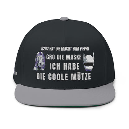 Flat Bill Cap with Fun Embroidery  R2D2 - Cro - & ICH