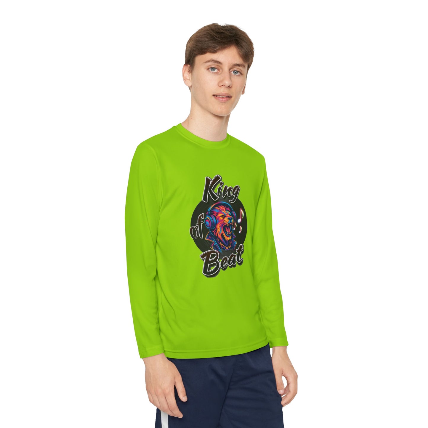 King of Beat Youth Long Sleeve Tee - Perfect for Young Musicians! 