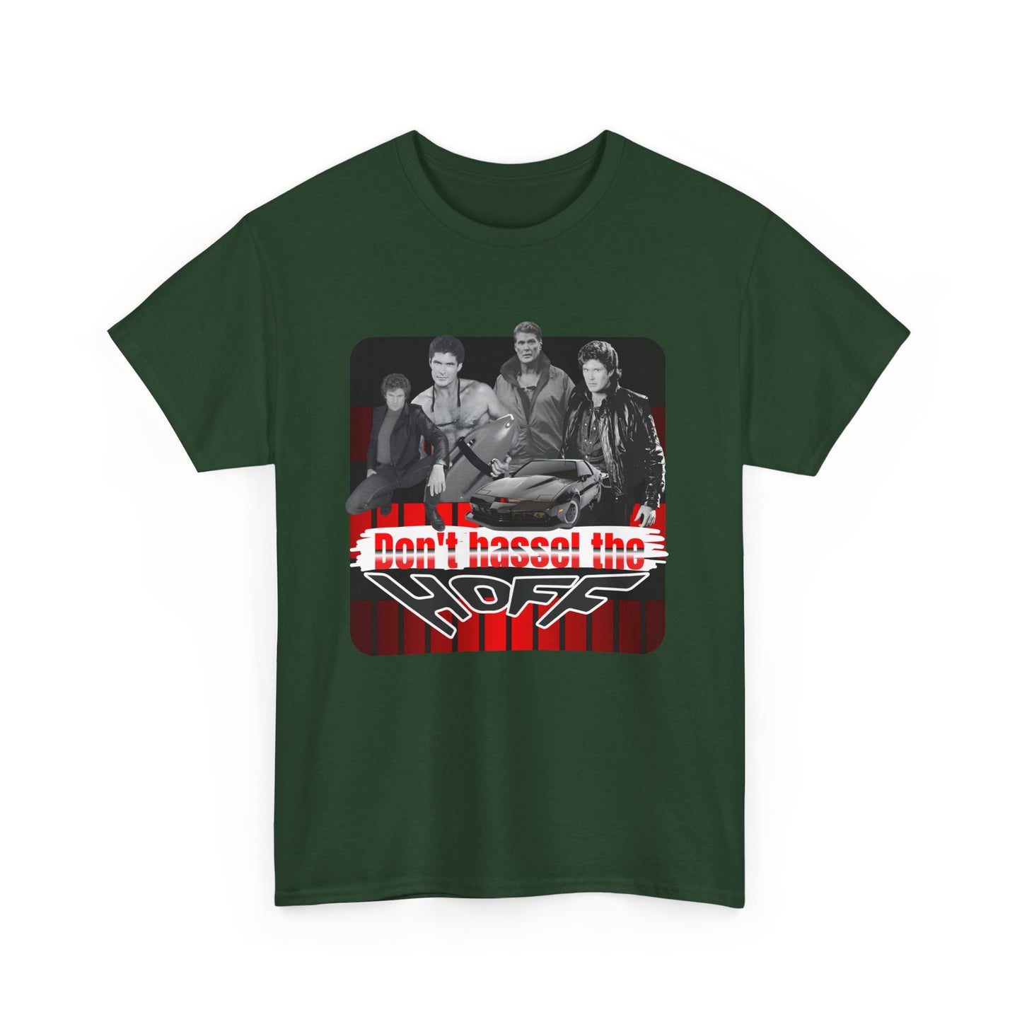 Don't Hassel the Hoff Unisex Heavy Cotton Tee | Retro Humor Shirt for Fans