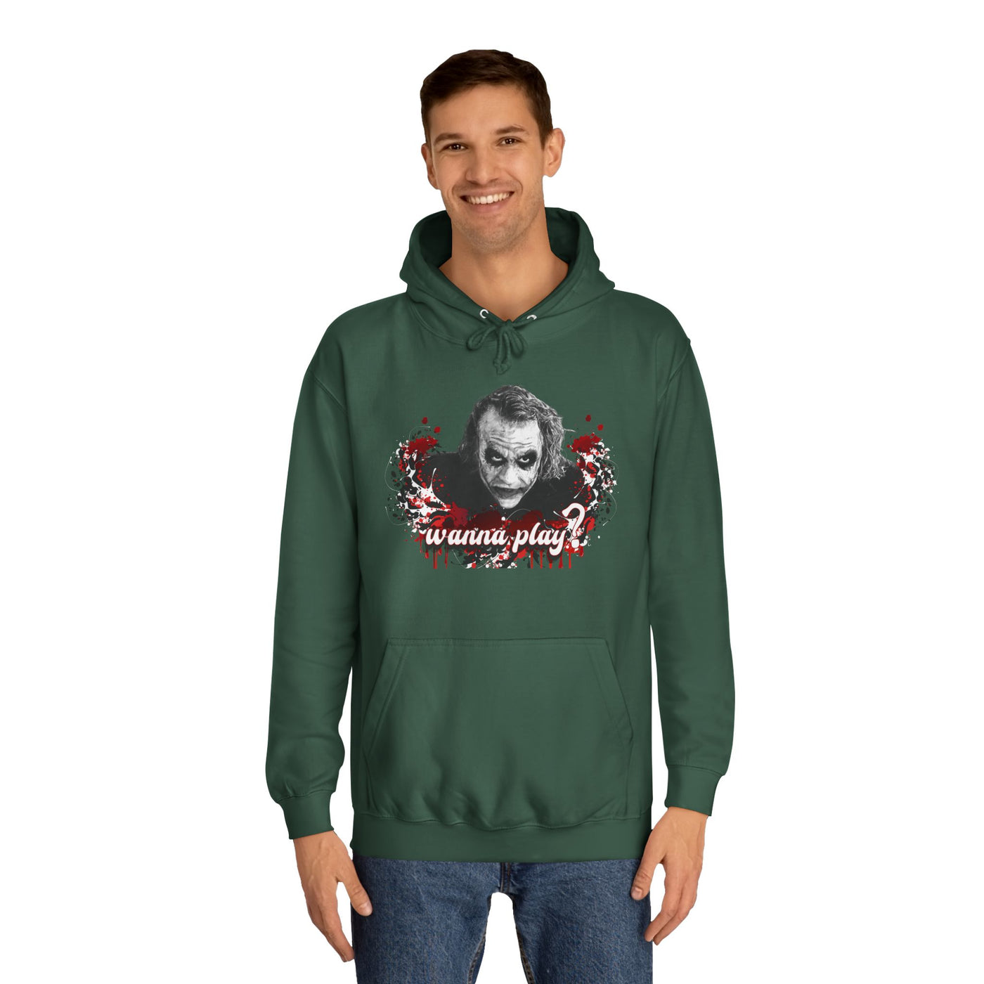 Joker "wanna play" college hoodie