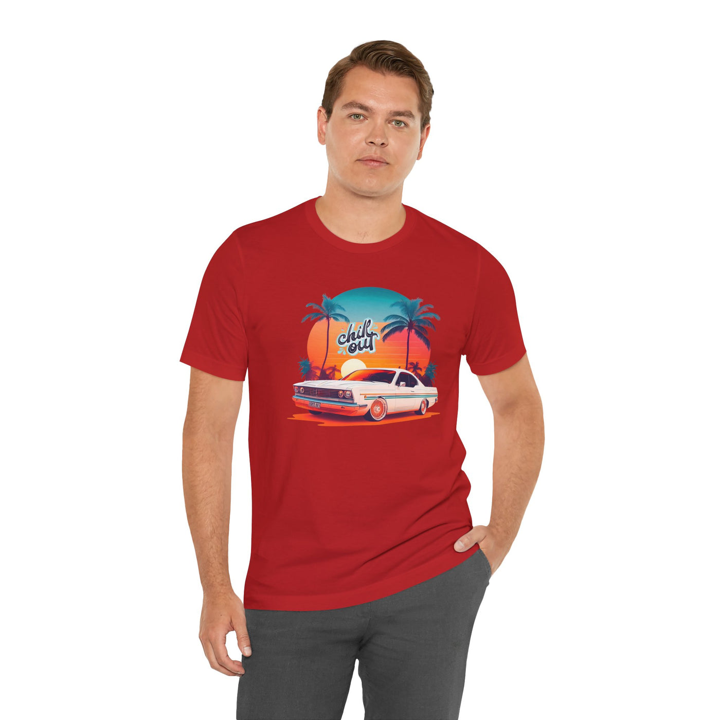 Chill Out Retro Car Tee - Unisex Jersey Short Sleeve Shirt