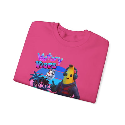Victory Fortnite Vibes Banana Crewneck Sweatshirt - Unisex Heavy Blend