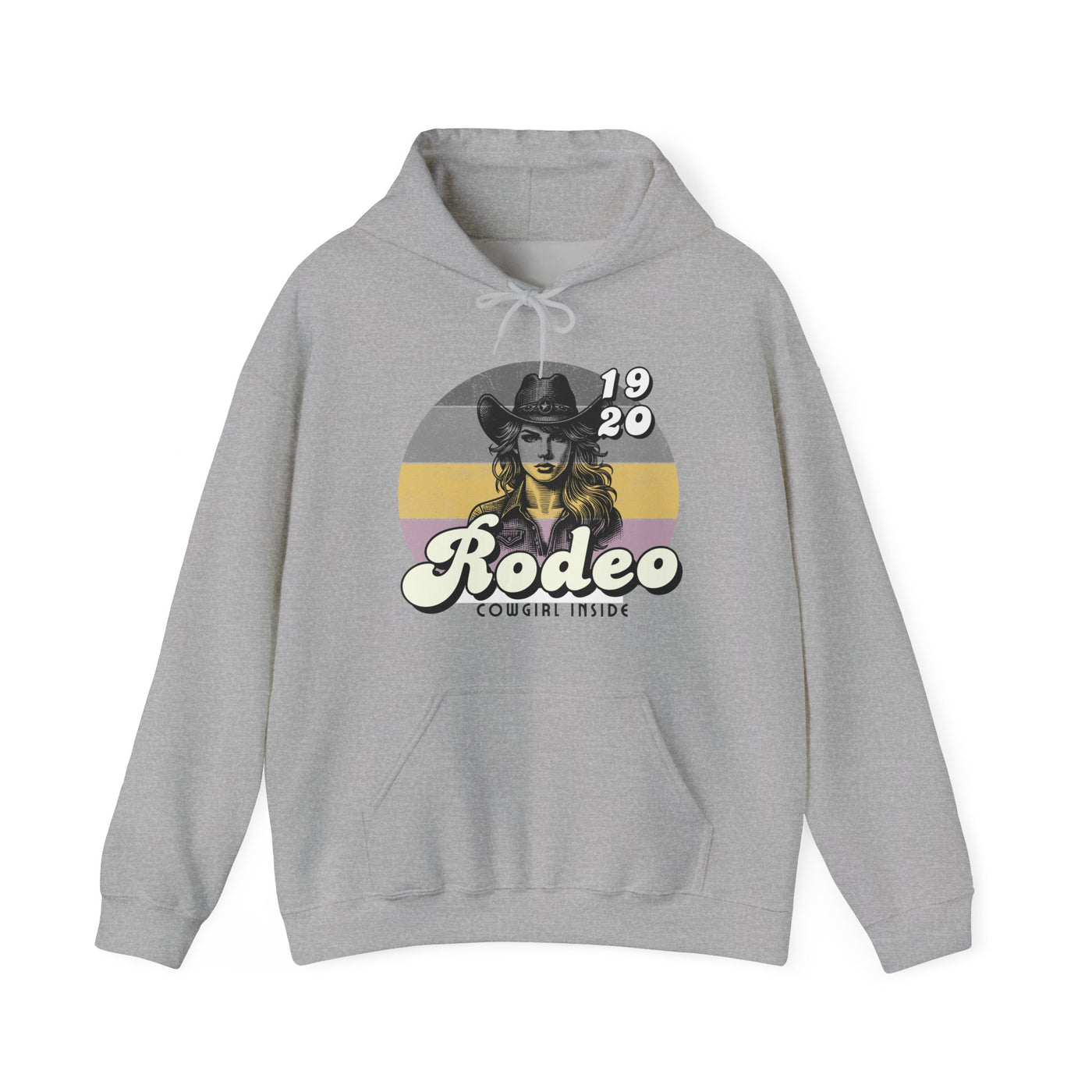 Rodeo Cowgirl Hooded HOODIE - Unisex Heavy Blend™ - Retro Style