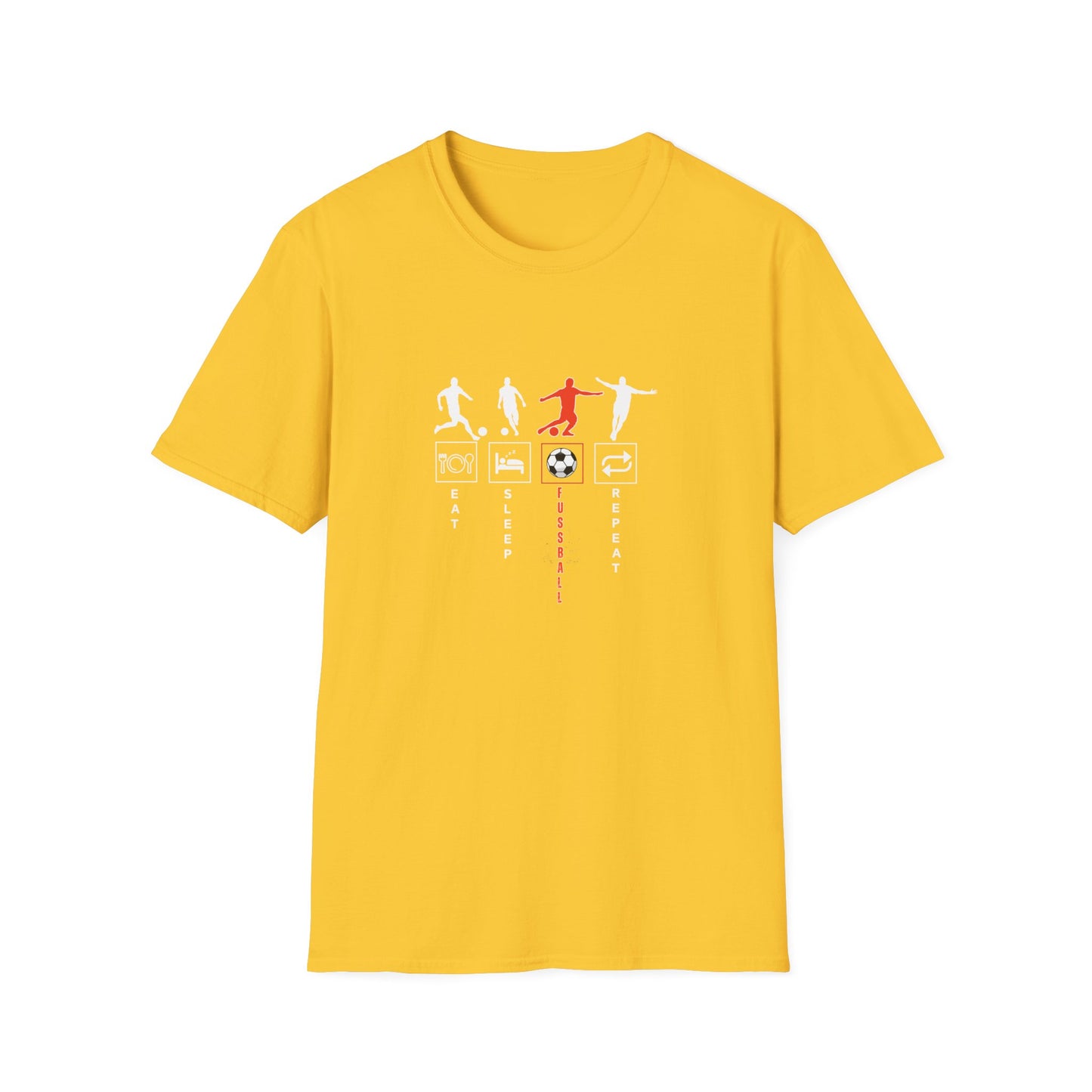 Fußball - Soccer Life Unisex T-Shirt - Eat, Sleep, Fußball, Repeat