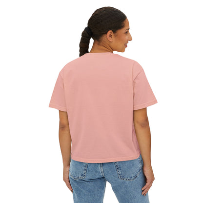 Women's Boxy Tee - "Within Darkness, There is Light" Cozy Cartoon Tee Anime