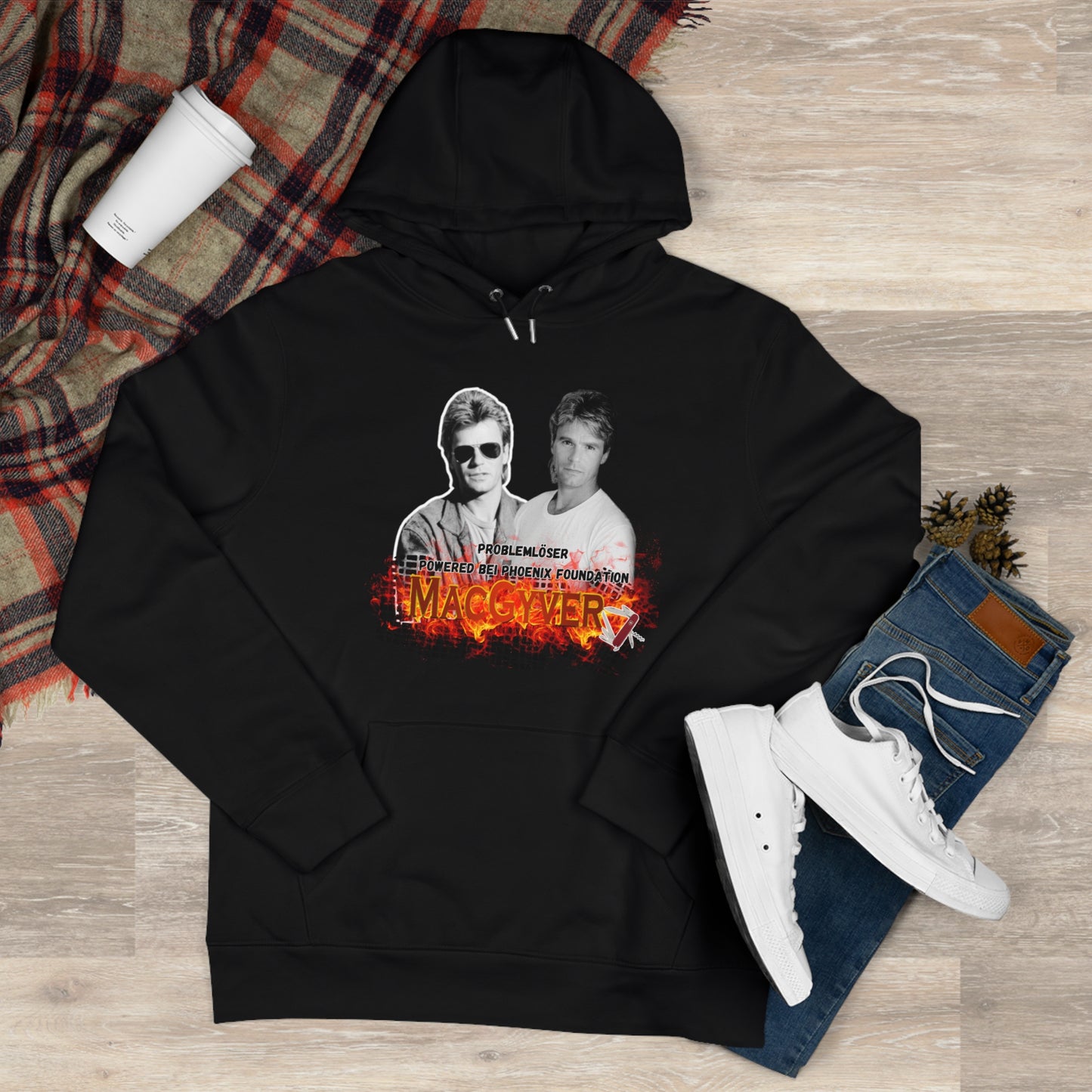 Retro MacGyver King Hooded Sweatshirt - Classic 80s Style