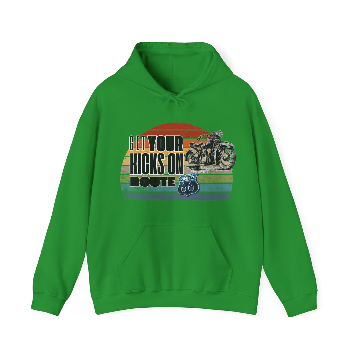 Retro Motorcycle Adventure Hoodie - 'Get Your Kicks On Route 66'