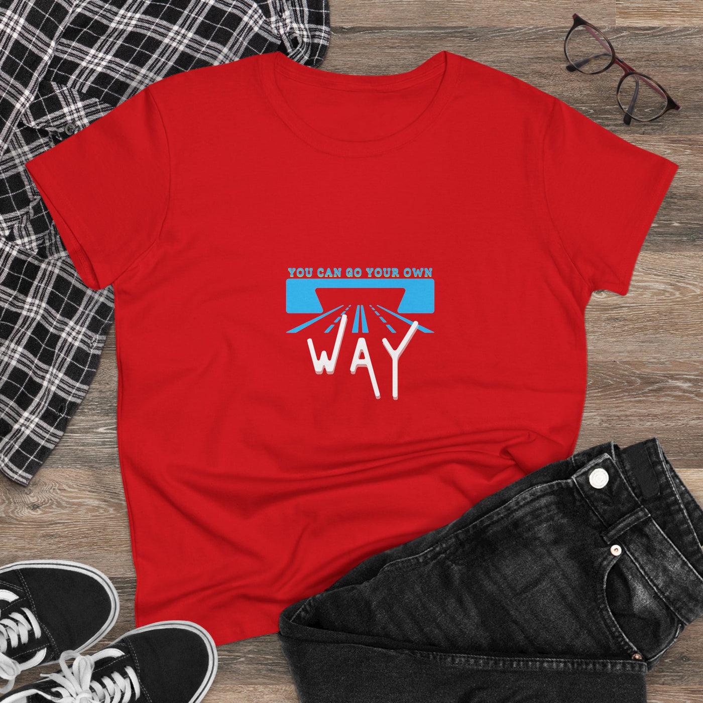 Empowering Quote Tee - You Can Go Your Own Way, Inspirational Shirt, Women's Motivational Cotton T-Shirt, Gift for Her, Casual Wear
