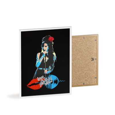 Love Amy Winehouse Poster with Wooden Frame - Vibrant Wall Art for Music Lovers
