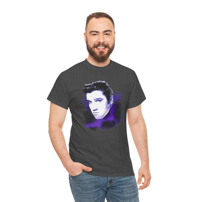 Elvis Portrait Unisex Heavy Cotton Tee - Retro Music Fan Gift