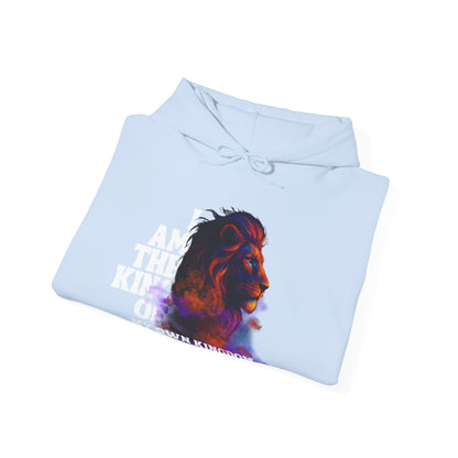 Inspirational Lion Hoodie "i am the king of my kingdom"