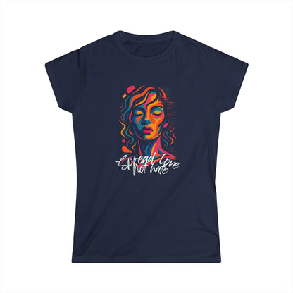 Spread love not hate Artistic T Shirt Colorful Abstract Design