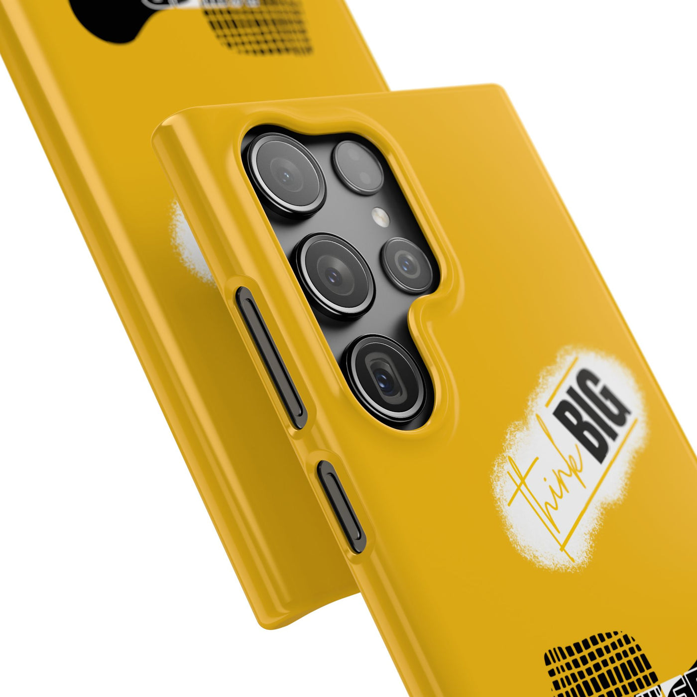 Handyhülle gelbe - Yellow Snap Case - 'Think BIG' for Motivated Individuals