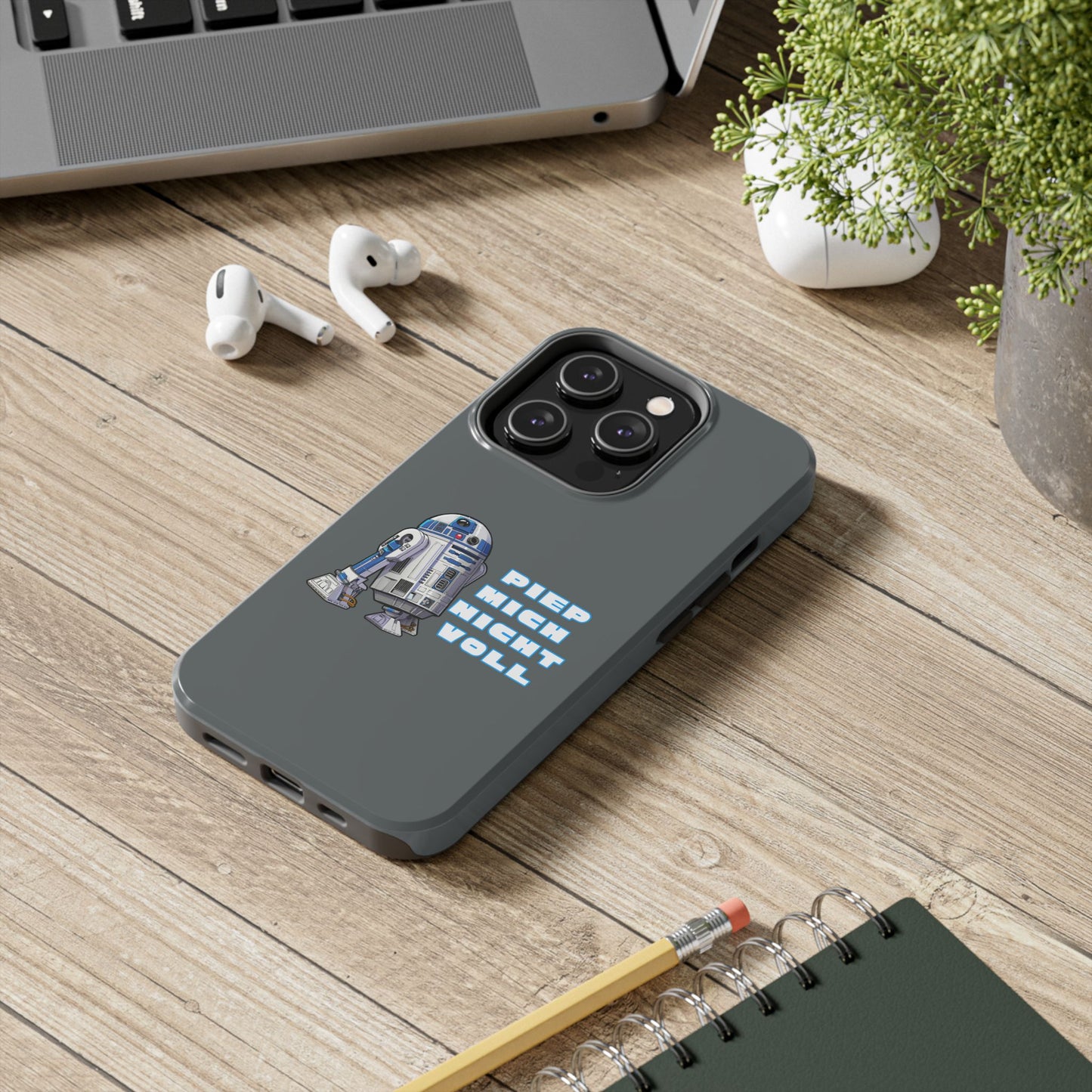 Tough Phone Case - R2-D2 Design with "PIEP MICH NICHT VOLL"