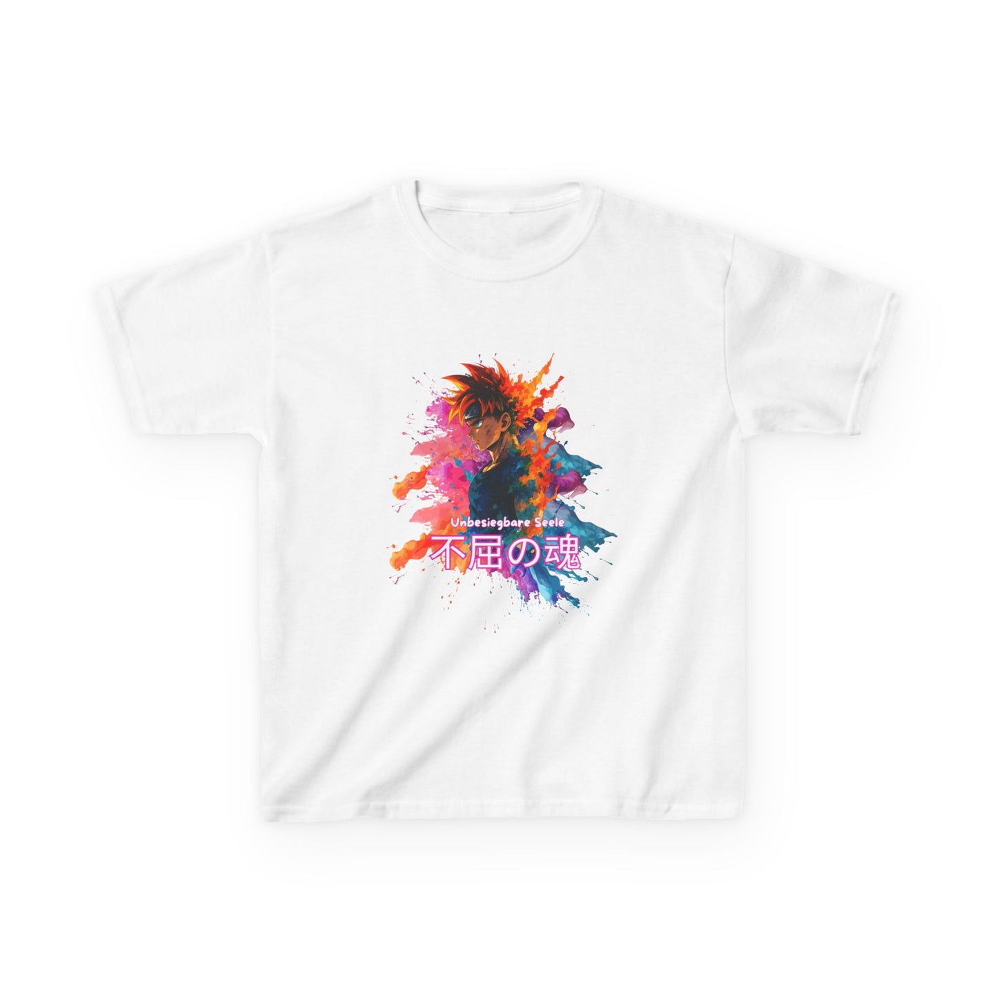 "unbesiegbare Seele" Vibrant Kids Jersey Tank Top - Colorful Anime Design