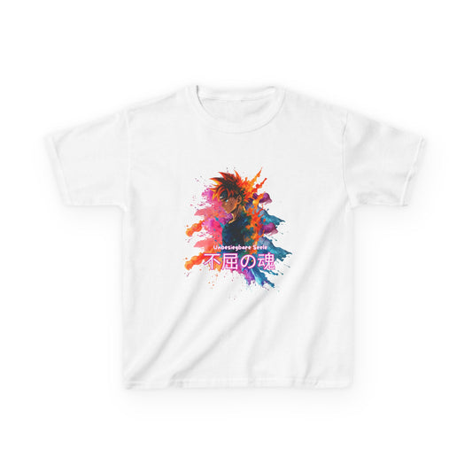 "unbesiegbare Seele" Vibrant Kids Jersey Tank Top - Colorful Anime Design