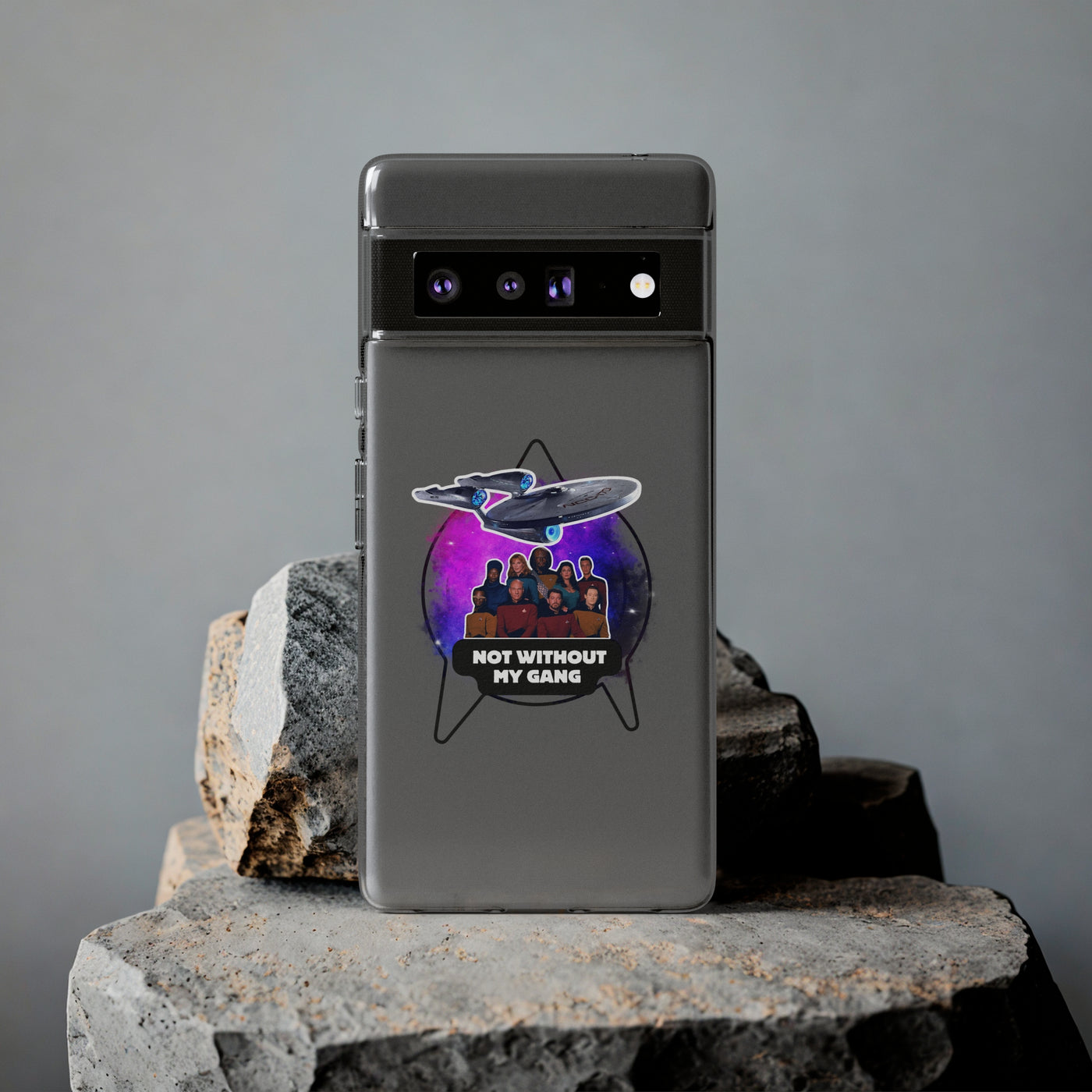 Galaxy-Inspired Soft Phone Case - Not Without My Gang, Star Trek Lovers Handyhülle
