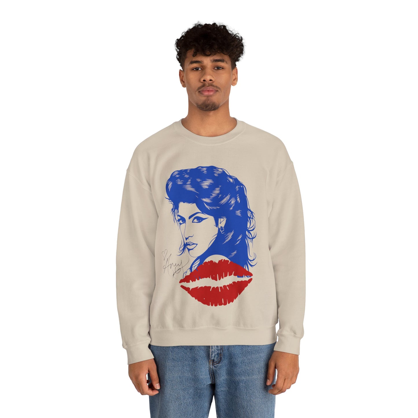 Amy Retro Kiss Graphic Hooded Sweatshirt for Fashion Lovers