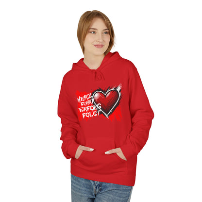 Herz führt Erfolg folgt Hoodie