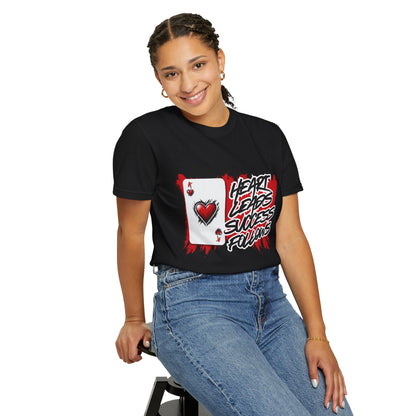 Heart Leads Success Unisex Heavy Cotton Tee | Graphic Tee | Casual Wear | Gift for Gamers | Inspirational Fashion | Streetwear