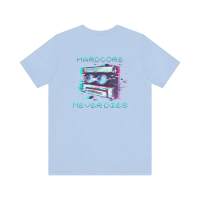 Techno - Hardcore Never Dies - Retro Graphic Tee, 90s Aesthetic Shirt unisex
