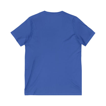 Blessed Saved Loved Unisex V-Neck Tee - Inspirational Faith Shirt
