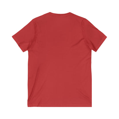 Blessed Saved Loved Unisex V-Neck Tee - Inspirational Faith Shirt