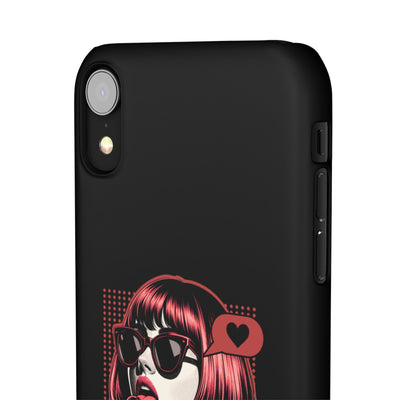 Retro Girl Snap Case Handyhülle