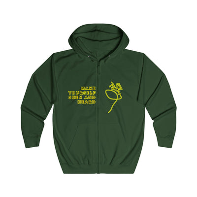 Full Zip Hoodie - Make yourself seen and heard