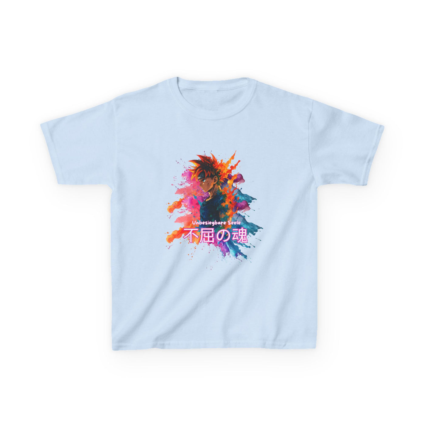 "unbesiegbare Seele" Vibrant Kids Jersey Tank Top - Colorful Anime Design