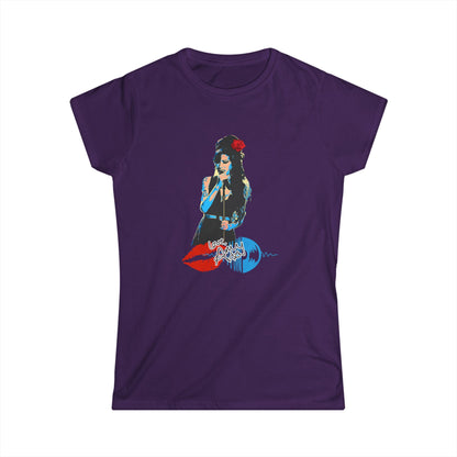 Amy Winehouse Bold Floral Art Women's Shirt