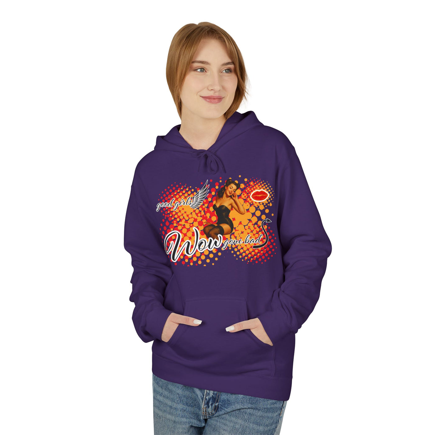 Pin up Girl Vintage Hoodie - WOW