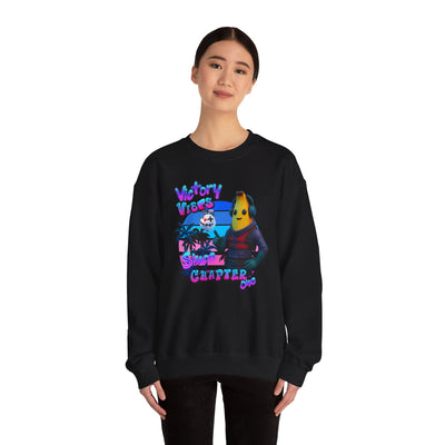 Victory Fortnite Vibes Banana Crewneck Sweatshirt - Unisex Heavy Blend