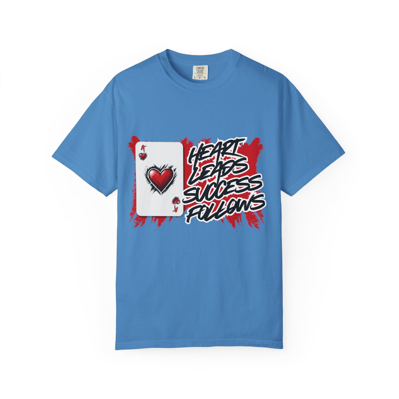 Heart Leads Success Unisex Heavy Cotton Tee | Graphic Tee | Casual Wear | Gift for Gamers | Inspirational Fashion | Streetwear