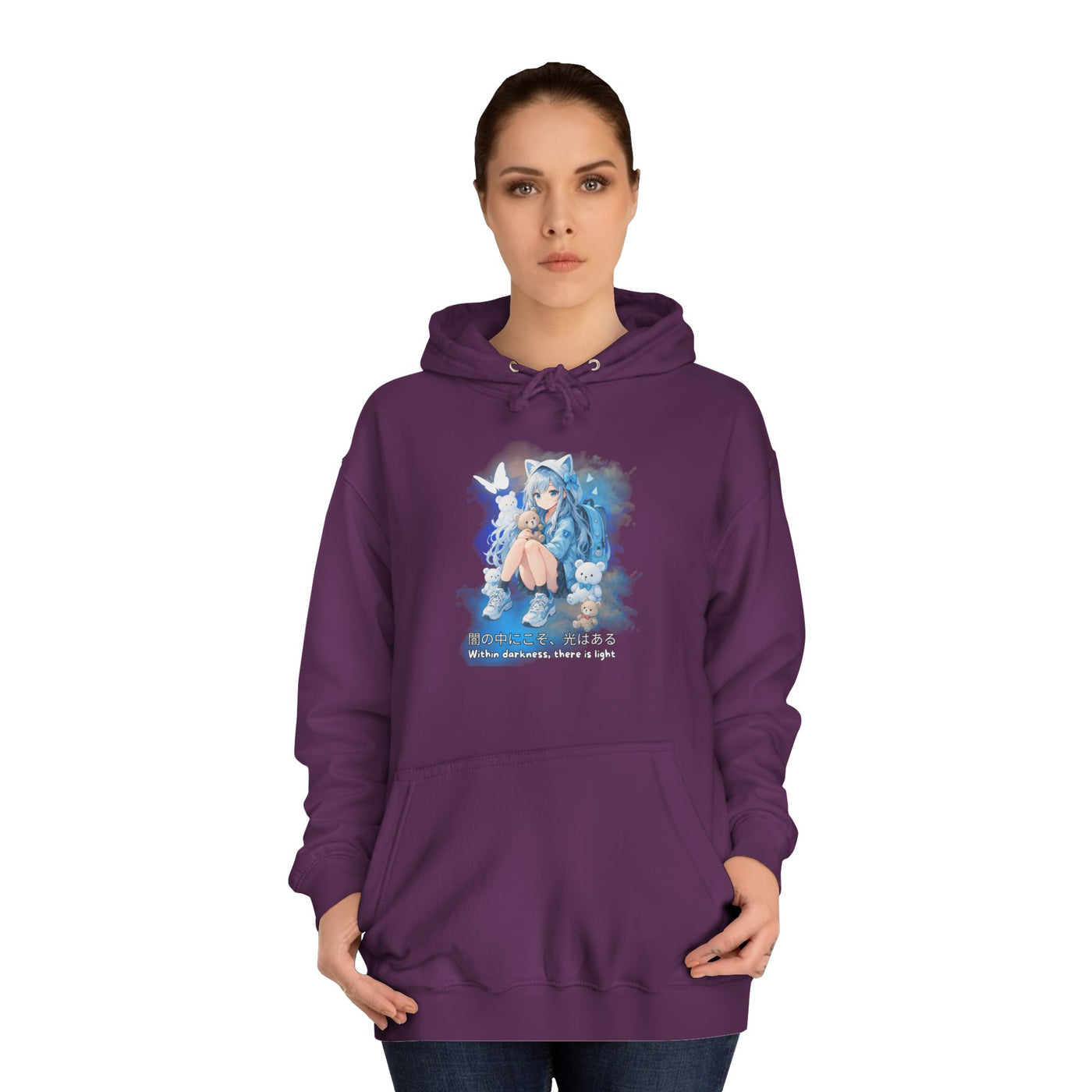 Hoodie, Anime Sweatshirt "Within darkness there is a light"