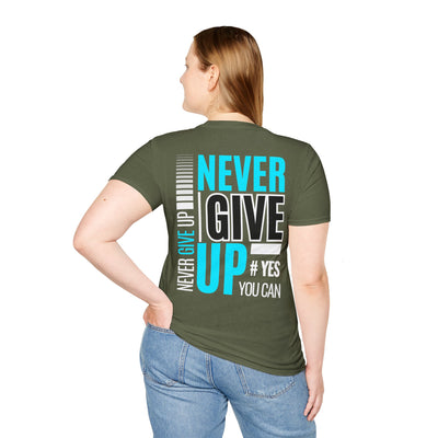 Unisex T-Shirt - Quit talking and start doing - Never give up...
