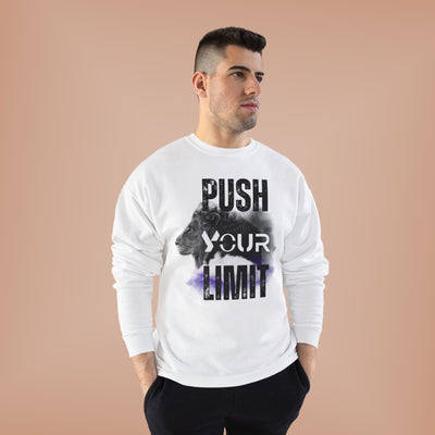 Motivational Lion Sweatshirt - Push Your Limit - Unisex EcoSmart