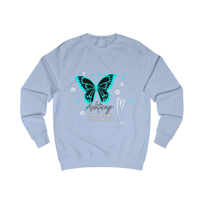 Butterfly Graphic Unisex Sweatshirt, Attention "I'm unfolding - it's about to sparkle"