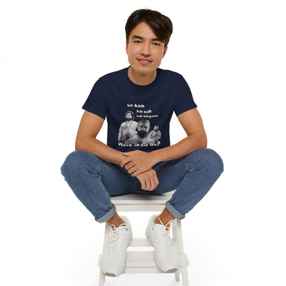 T ShirtUnisex Witz  Alan Garner– Ich kam ich sah und vergaß - Warum ich hier bin!