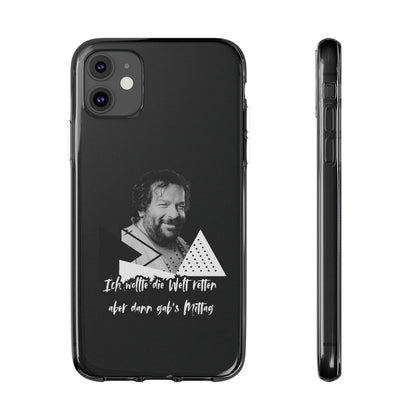 Handyhülle Unique Phone Cover, Ich wollte die Welt retten, dann gabs Mittag