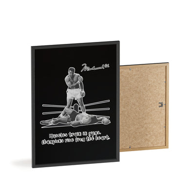 Boxing Inspired Wall Art Poster with Wooden Frame - Muhammad Ali 