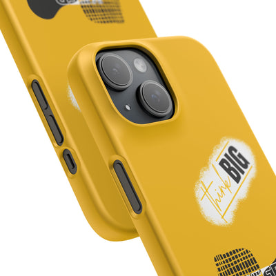 Handyhülle gelbe - Yellow Snap Case - 'Think BIG' for Motivated Individuals