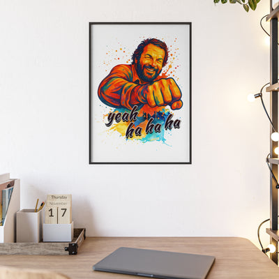 Funny Motivational Poster with Bud Spencer – 'Yeah Ha Ha Ha' 