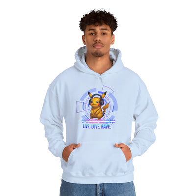 Rave Hoddie, Live Love Rave - Techno - Pokemon