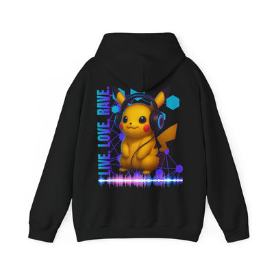 Rave Hoddie, Live Love Rave - Techno - Pokemon