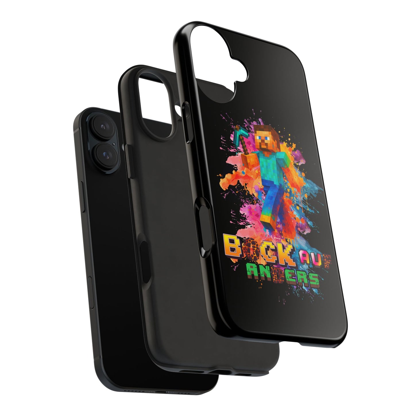 Minecraft Inspired Tough Phone Case - Handyhülle  "Bock auf anders" Colorful Gamer Design