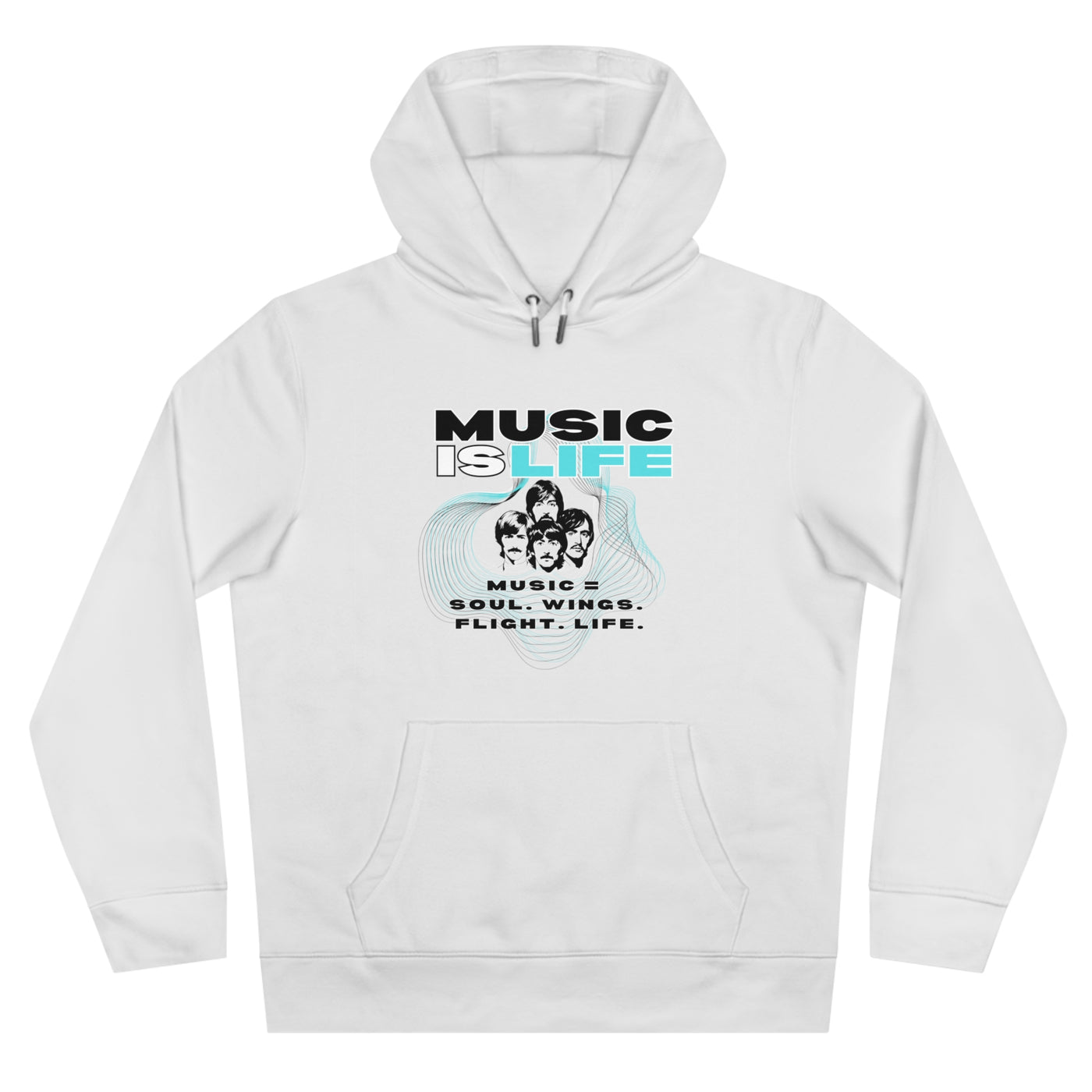Beatles Music Is Life King Hooded Sweatshirt | Perfect for music lovers