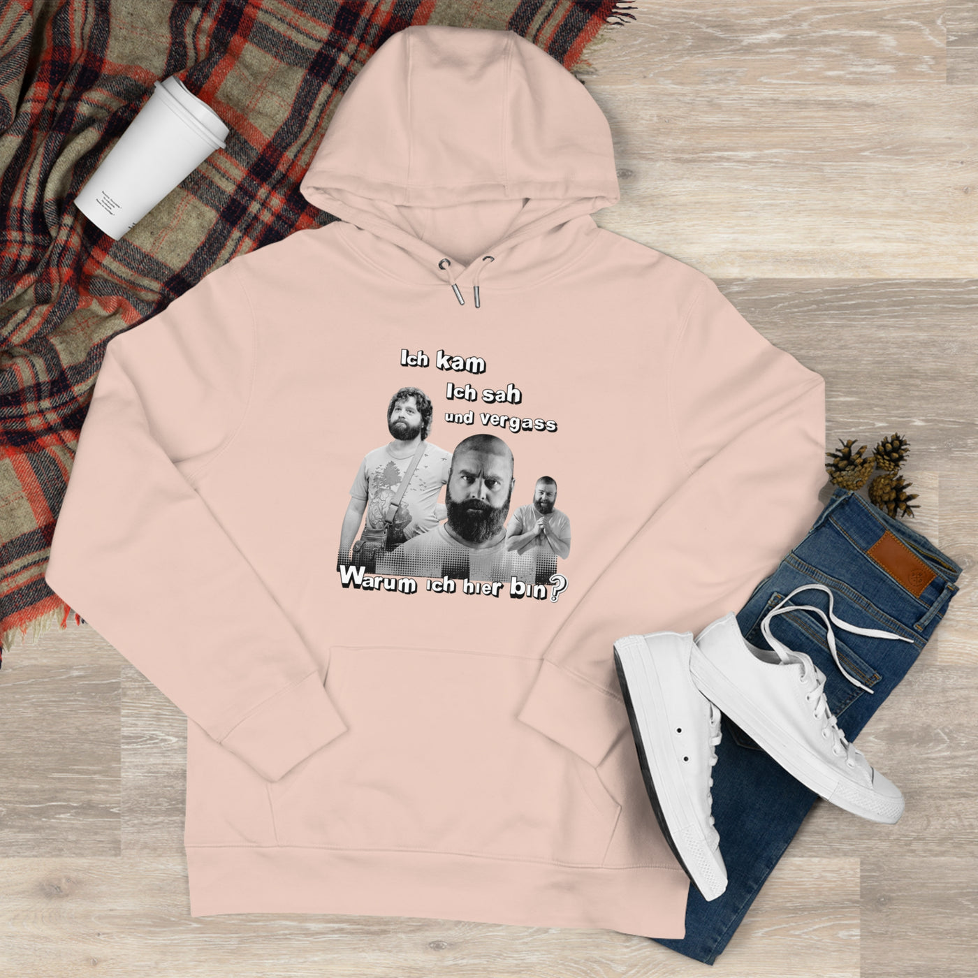 Hoodie Unisex Witz  Alan Garner– Ich kam ich sah und vergaß - Warum ich hier bin!
